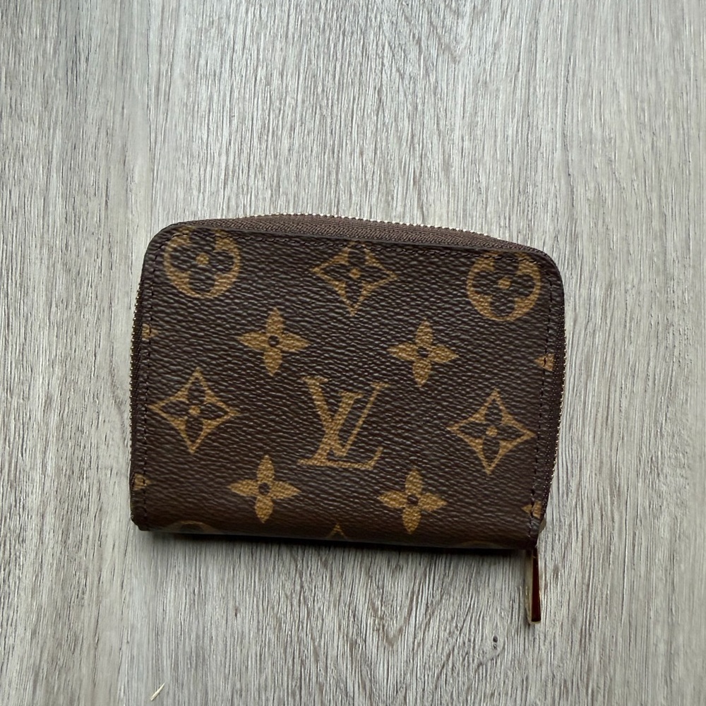 Louis Vuitton Brown Monogram Zip Card & Key Pouch